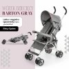 Lekki wózek spacerowy Moby-System BARTON - Szary - parasolka, spacerówka